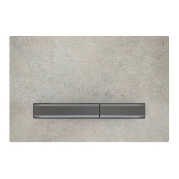 Clapeta actionare rezervor wc Geberit, beton detalii crom-negru, Sigma50
