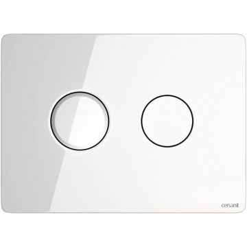 Clapeta actionare rezervor wc sticla alba Cersanit Accento II