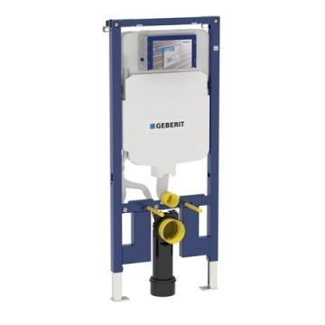 Rezervor incastrat Geberit Duofix Sigma de 8 cm grosime cu cadru si actionare frontala  H112 cm