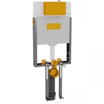 Rezervor WC incastrat pentru pereti de zidarie, cu clapeta de actionare cromata inclusa   8100-C
